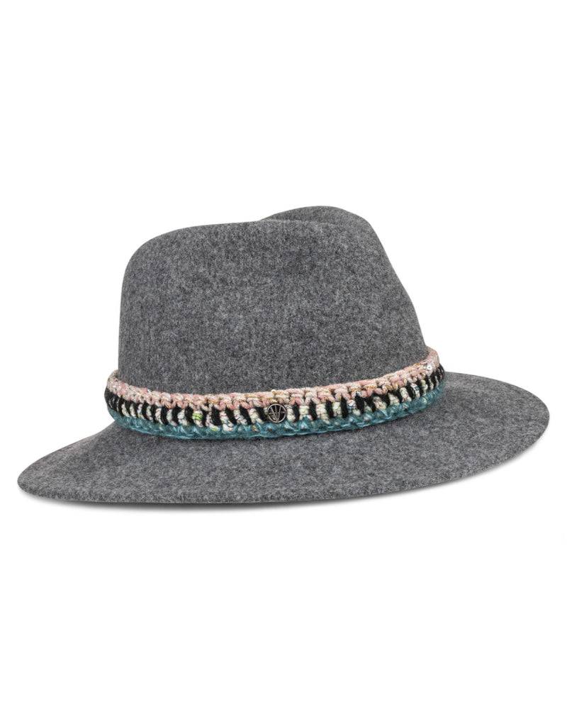 Loevenich Damen Woll-Fedora - Anthrazit meliert Kostenloser Versand