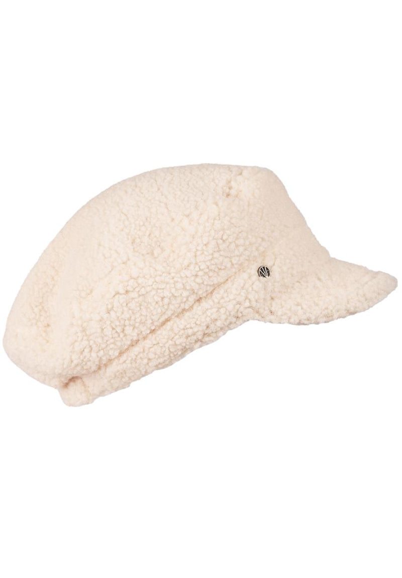 Loevenich Lammfell Imitation Kappe + Handschuh - Beige Flash Sale