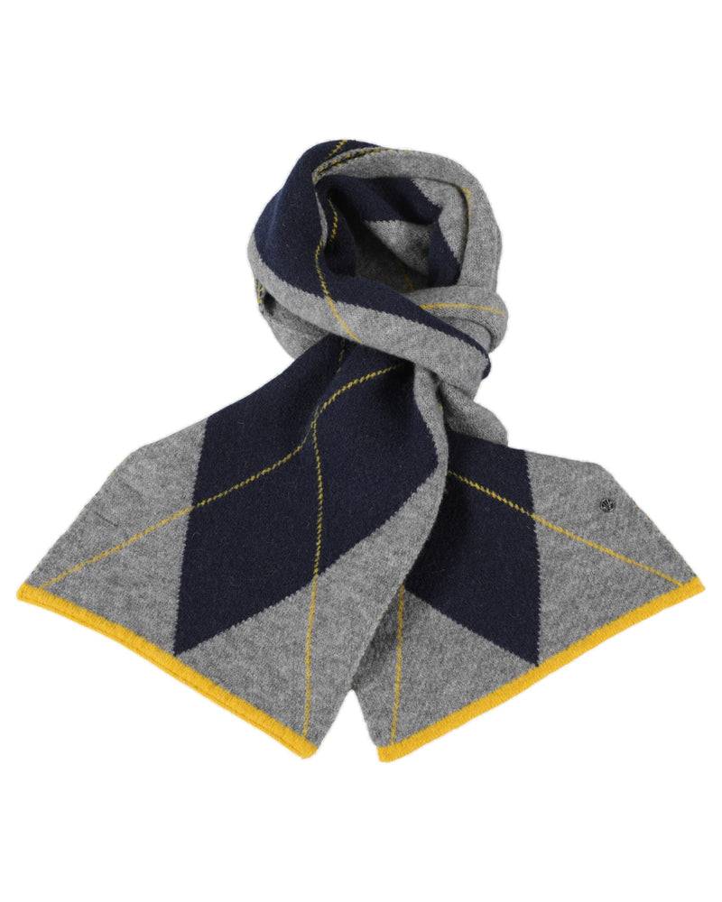 Loevenich SET Strickmütze + Rautenschal - Marine-Multi Marine Begrenztes Angebot