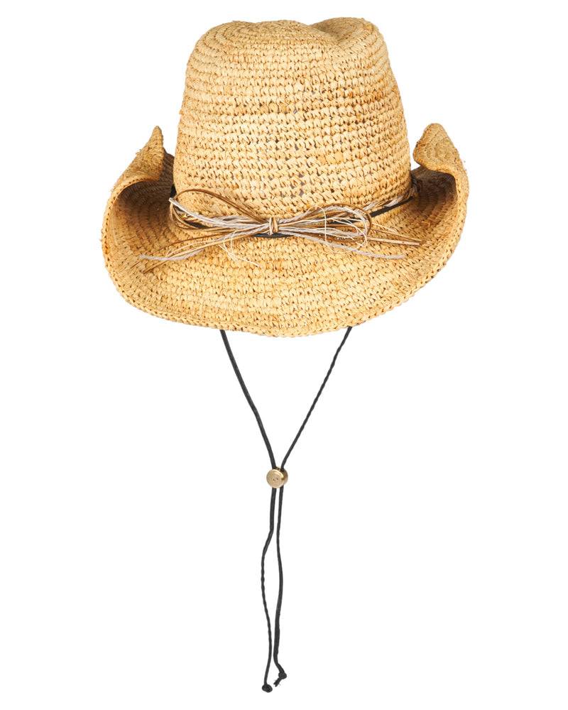Loevenich Loevenich Cowboyhut - Leichter Naturfarbener Raffia-Strohhut mit formbarem Rand Nur für heute