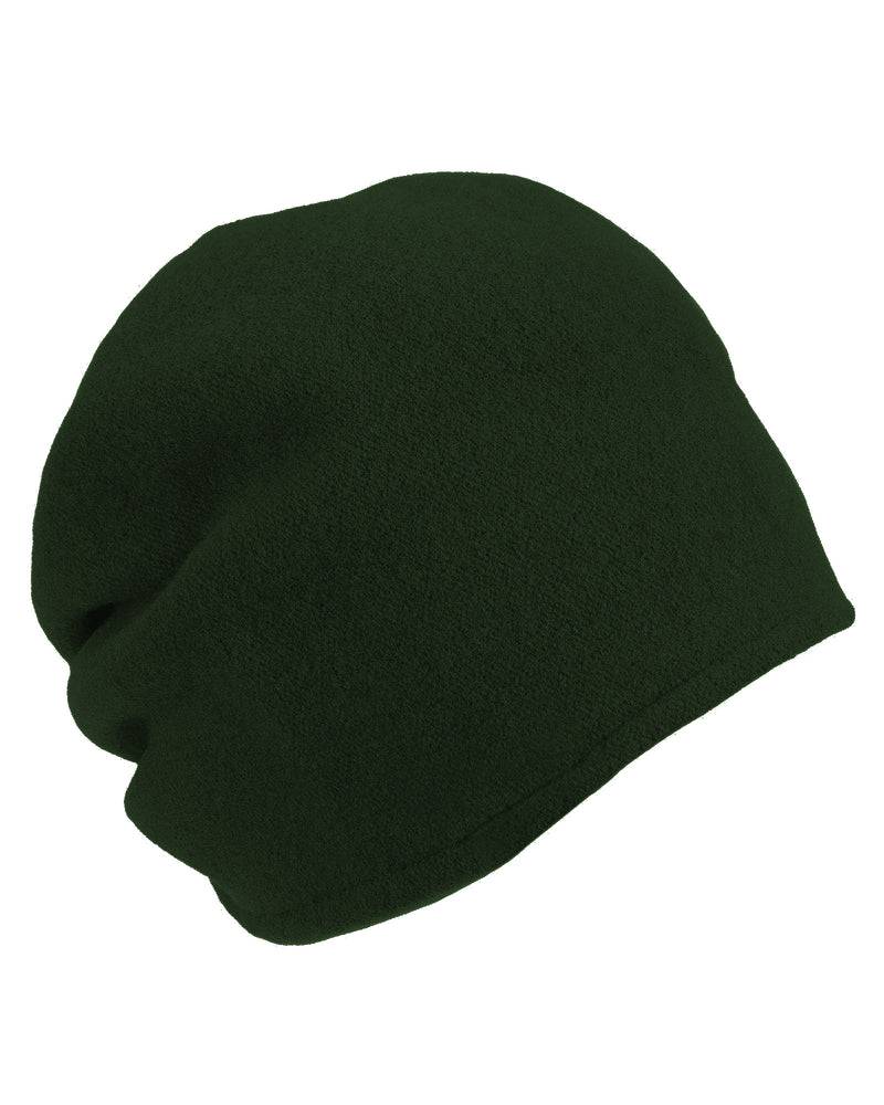 Loevenich Woll-Beanie, hinten gerafft in uni Waldgrün zollfrei