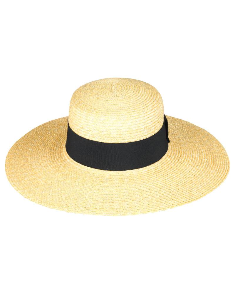 Loevenich Matelot-Strohhut-Natur-Schwarz Sonderangebot