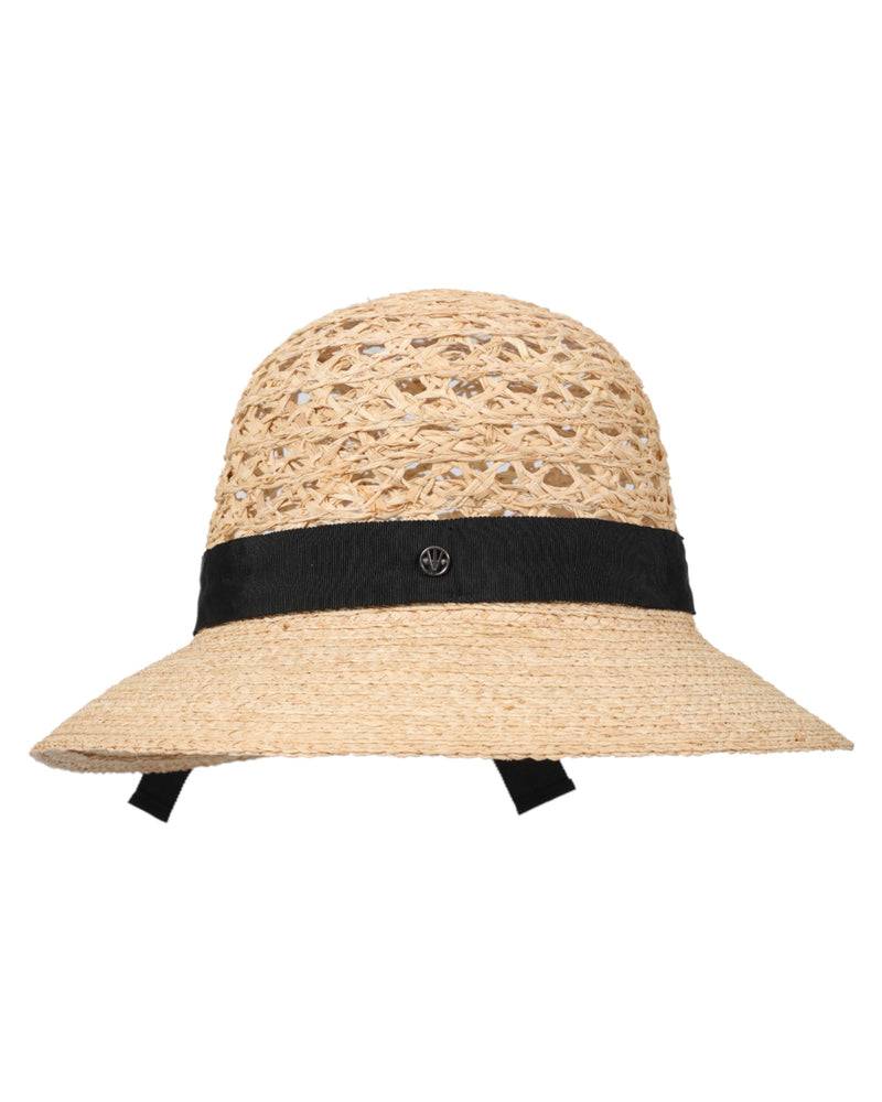 Loevenich Loevenich Medium Raffia-Glocke mit schwarzem Ripsband Begrenztes Angebot