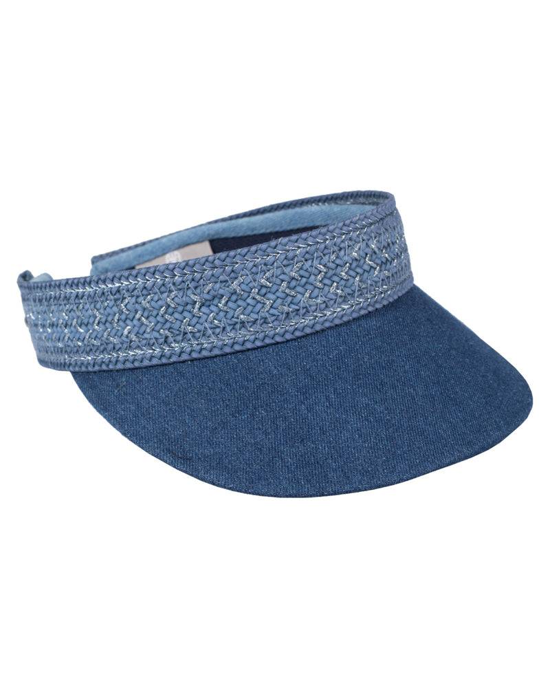 Loevenich Visor mit Flechtband-Multi Denim Preisnachlass