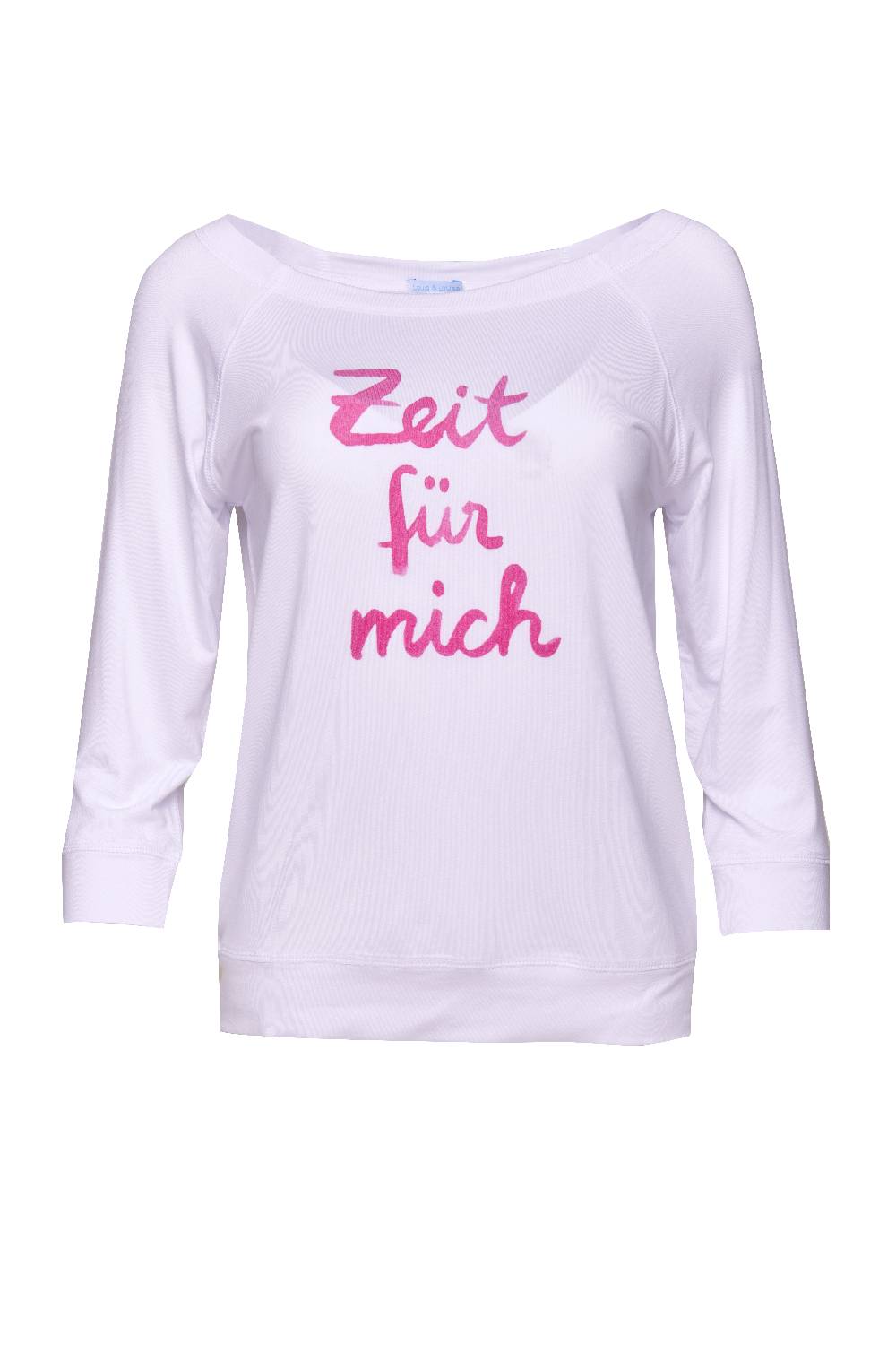 Louis & Louisa YOGA Sweaty Spruch "Zeit für mich", weiß mit fuchsia Zeitlich begrenztes Angebot
