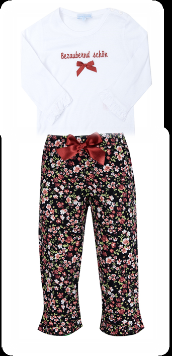 Louis & Louisa Baby-Set "Bezaubernd schön", weiß mit Rüsche / allover Vierteljährliche Förderung