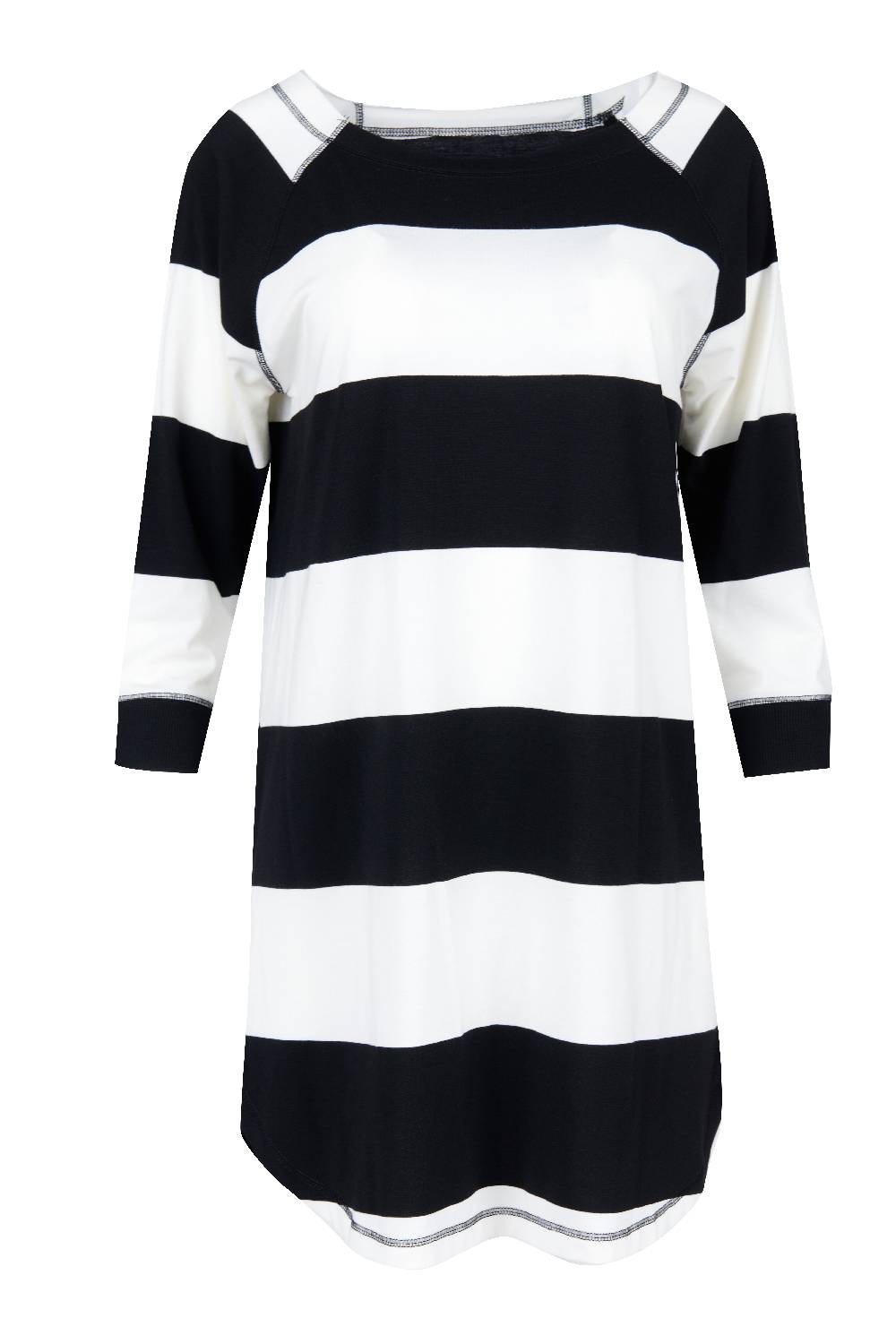 Louis & Louisa PURE Sleepshirt 3/4 Arm, schwarz gestreift Bestseller