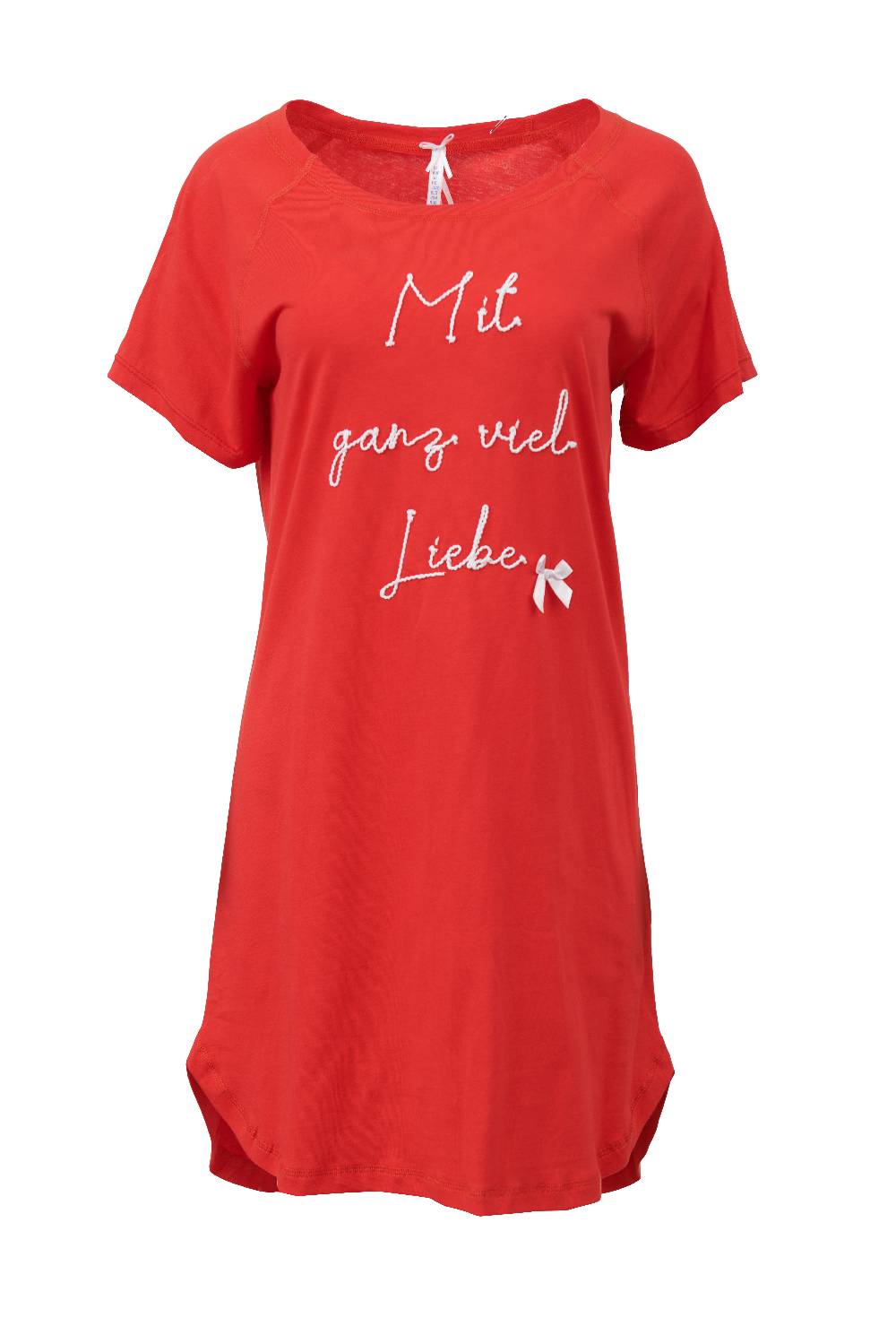 Louis & Louisa Nachthemd Damen Oversize "Mit viel Liebe", poppy red zollfrei