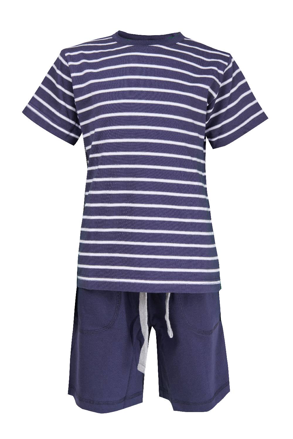 Louis & Louisa Short-Set Jungs mit Tasche, blau gestreift / blau Versandkostenfrei