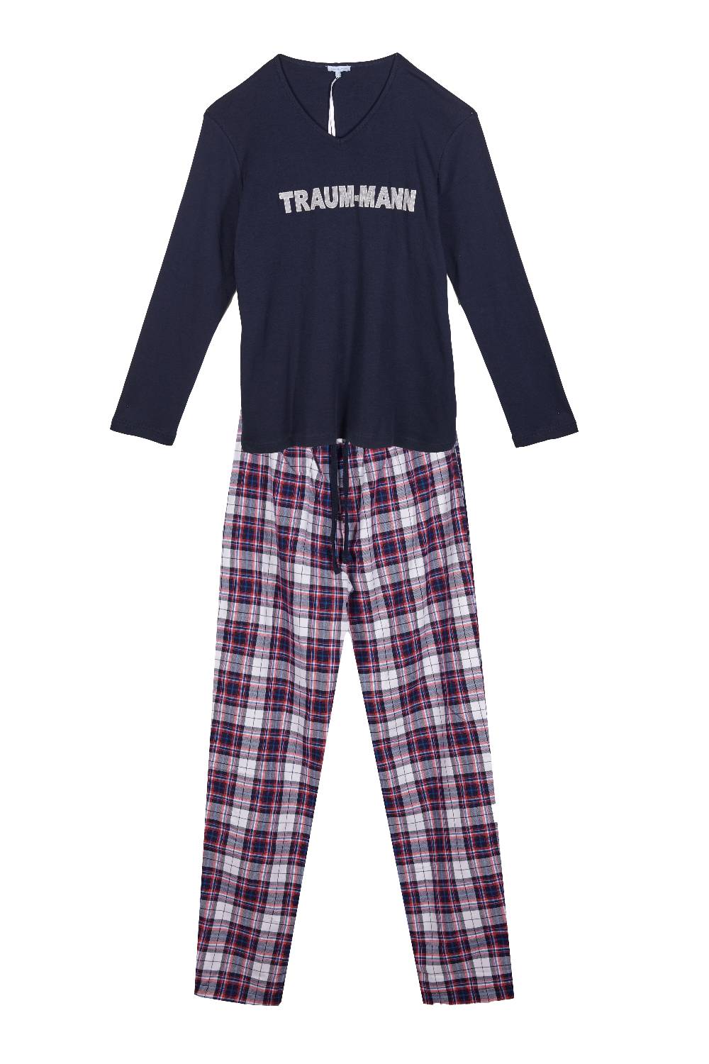 Louis & Louisa Pyjama Herren "Traummann", dunkelblau / flanell Verkauf