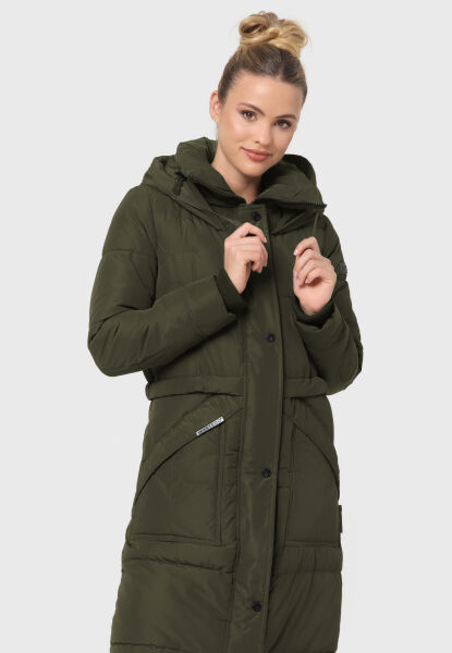 Marikoo Ayumii Damen lange Winter Steppjacke Speichern exportieren