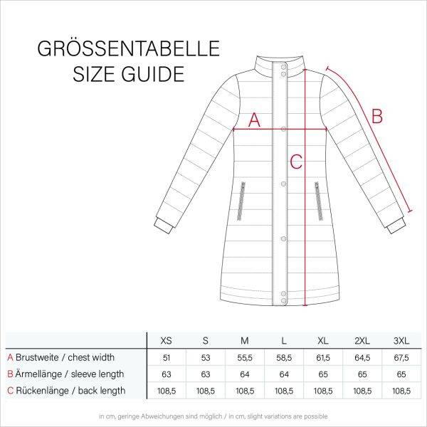 Marikoo Ayumii Damen lange Winter Steppjacke Speichern exportieren