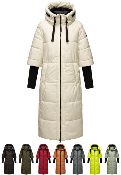 Marikoo Navahoo Ciao Miau Damen lange Winterjacke Vatertagsangebot