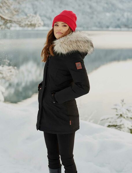 Marikoo Navahoo Cristal Damen Winterjacke Parka mit Kunstfell Jubiläumsangebot