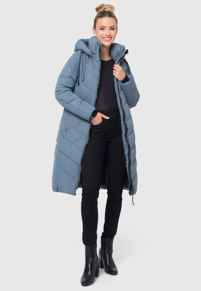 Marikoo Navahoo Sahnekatzi Damen lange Winter Steppjacke Tiefpreis