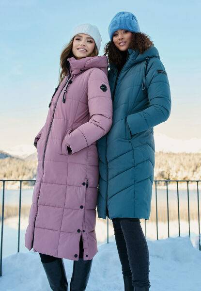 Marikoo Navahoo Sahnekatzi Damen lange Winter Steppjacke Tiefpreis