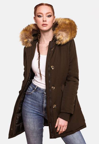 Marikoo Karmaa Damen Parka Winterjacke warm gefüttert Letzter Tag