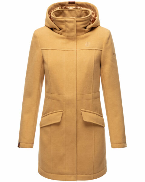 Marikoo Leilaniaa Damen Mantel Trenchcoat Wintermantel mit Kapuze Speichern exportieren