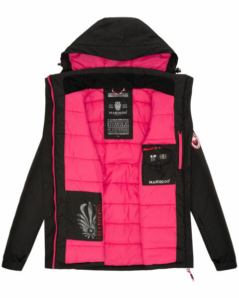 Marikoo Rabeaa Damen Winter Jacke Kurz Winterjacke Outdoor Kapuze gefüttert Günstiger Verkauf