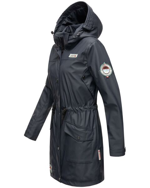 Marikoo Navahoo Deike Damen Regenjacke Regenmantel lang Teddyfell Exklusivangebot