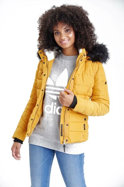 Marikoo Navahoo Miamor Damen Steppjacke mit Teddyfell Valentinstagsangebot