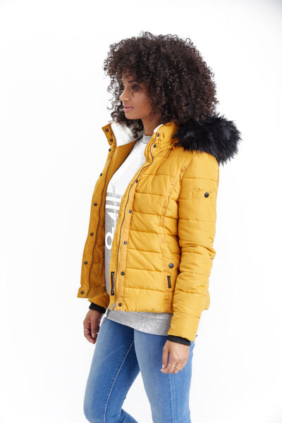 Marikoo Navahoo Miamor Damen Steppjacke mit Teddyfell Valentinstagsangebot