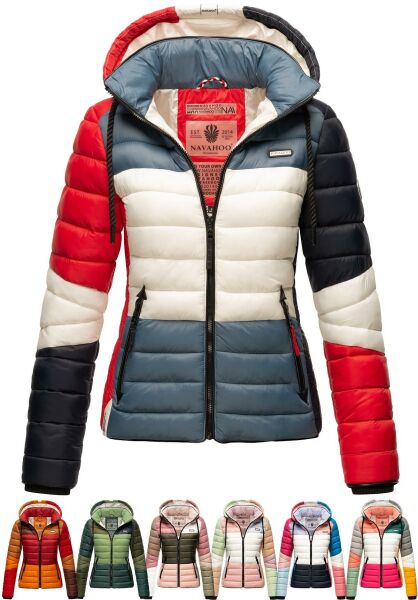 Marikoo Navahoo Lulana Multikulti Damen Steppjacke Colour Blocking Design Bis zu 60% Rabatt