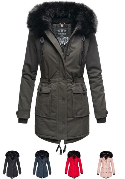 Marikoo Navahoo Luluna Damen Winterjacke mit Kunstfell Bis zu 65% Rabatt