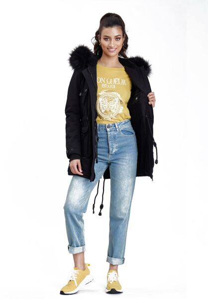 Marikoo Navahoo Luluna Damen Winterjacke mit Kunstfell Bis zu 65% Rabatt