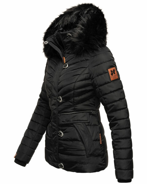 Marikoo Navahoo Wisteriaa Damen Winter Steppjacke mit Kapuze und Fellkragen Super Rabatt