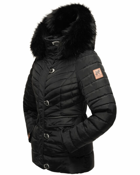 Marikoo Navahoo Wisteriaa Damen Winter Steppjacke mit Kapuze und Fellkragen Super Rabatt