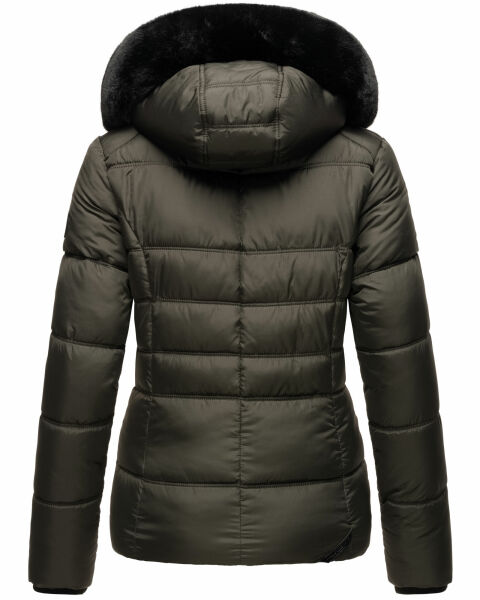 Marikoo Loveleen Damen Winter Steppjacke mit Teddyfell und Fellkragen Riesige Ersparnisse