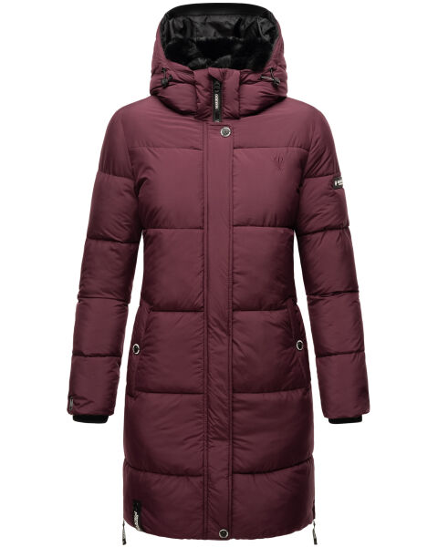 Marikoo Streliziaa Damen lange Winter Steppjacke Fellkragen Super Sparpreis