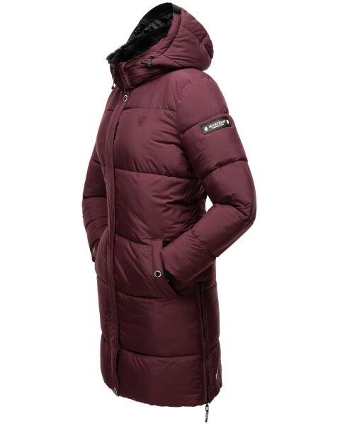 Marikoo Streliziaa Damen lange Winter Steppjacke Fellkragen Super Sparpreis