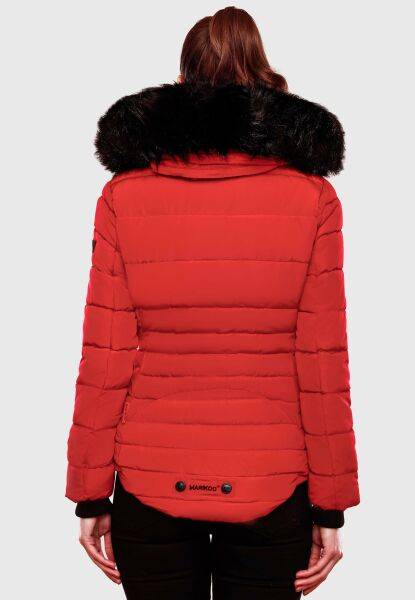 Marikoo Lotusblüte warme Damen Winterjacke gesteppt mit Kunstfell Wochenangebot