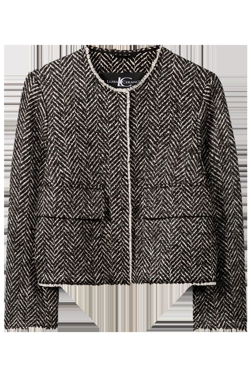 LUISA CERANO Jacke in Fischgrat-Tweed von LUISA CERANO Tiefpreis