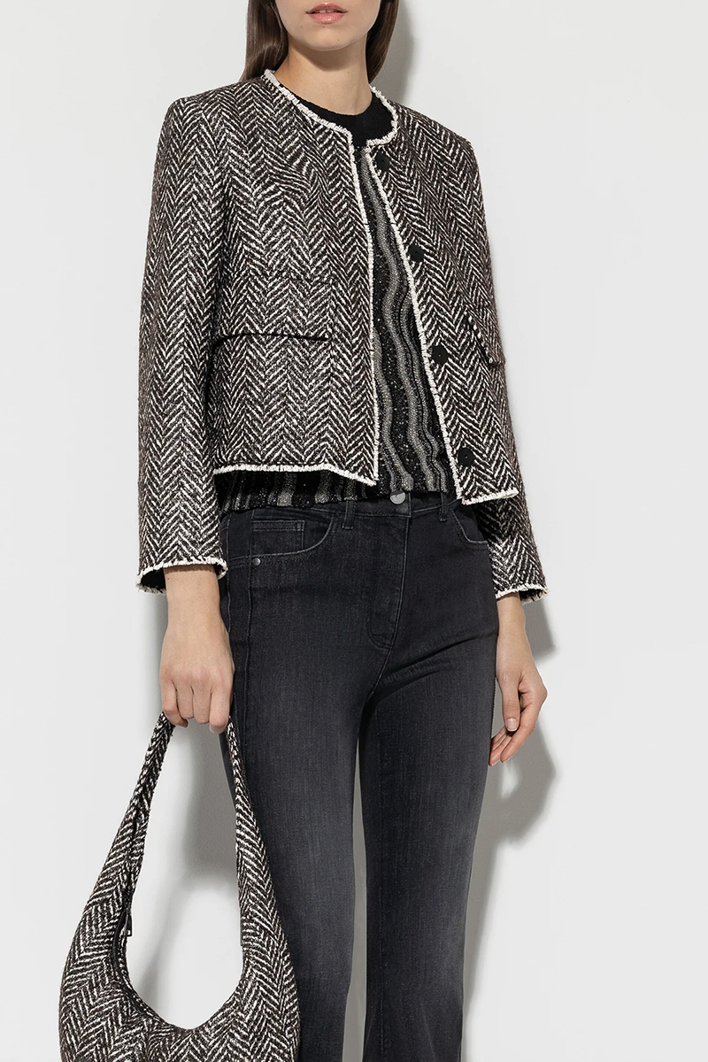 LUISA CERANO Jacke in Fischgrat-Tweed von LUISA CERANO Tiefpreis