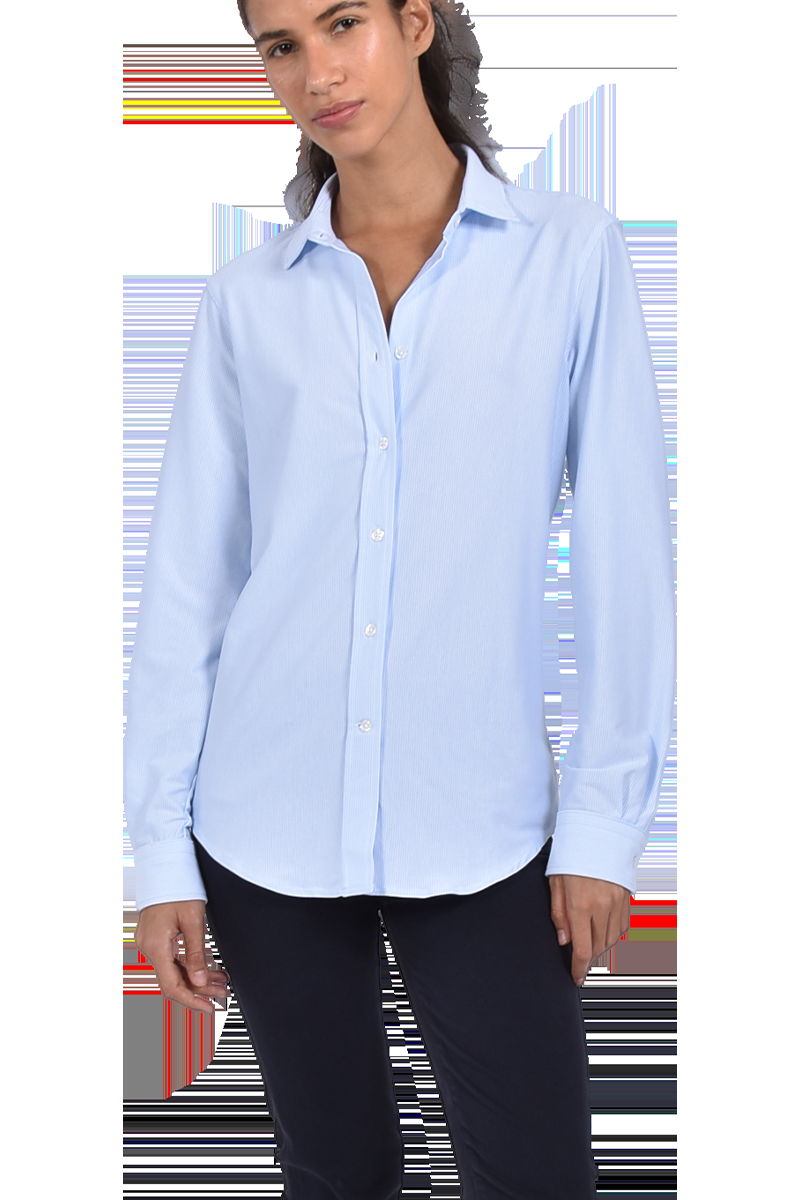 INSIEME Sportliche Jersey-Bluse mit schmalen Streifen und Knopfleiste Bis zu 65% Rabatt