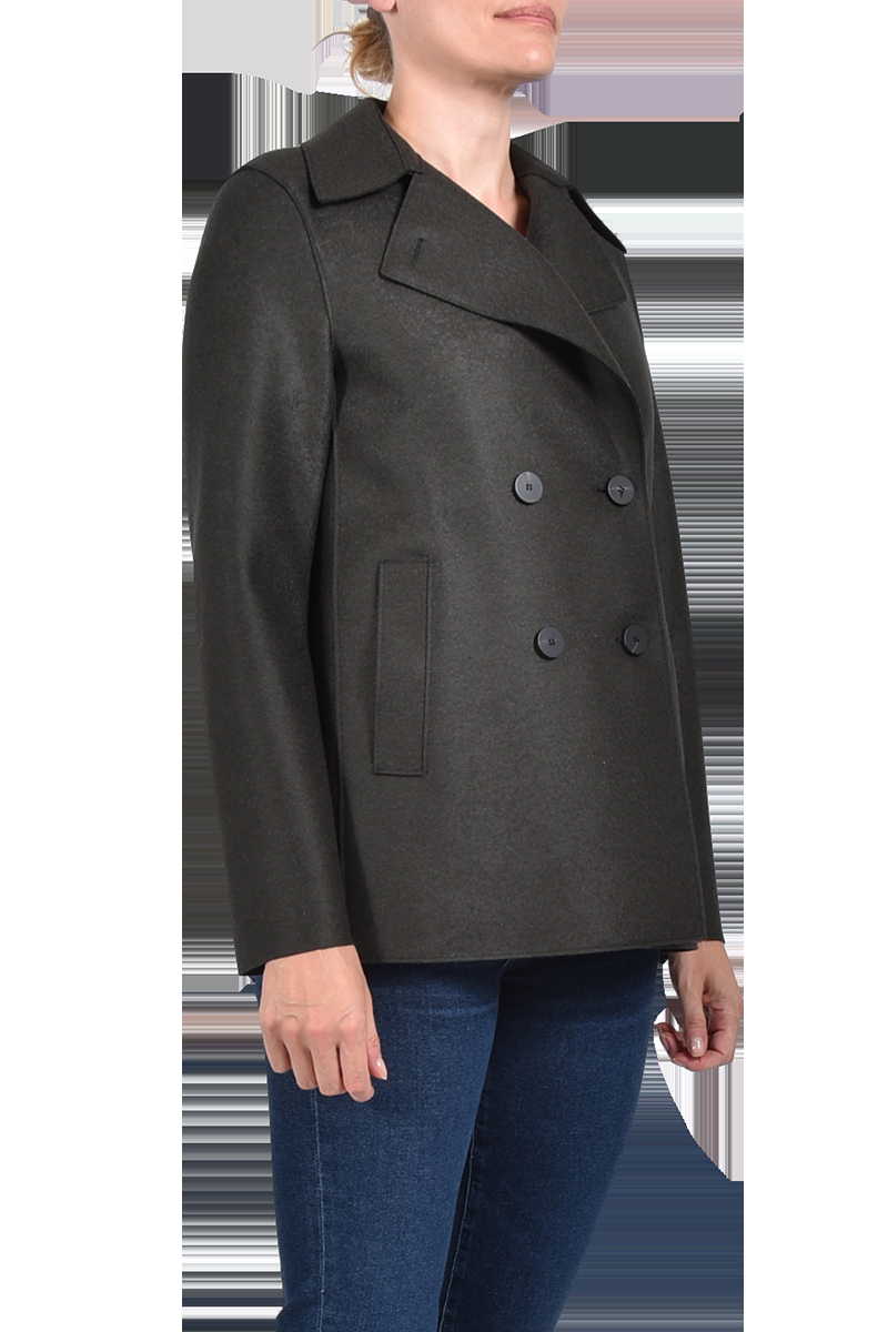 HARRIS WHARF Gewalkte Kabanjacke "A2211-MLK" von HARRIS WHARF Angebote