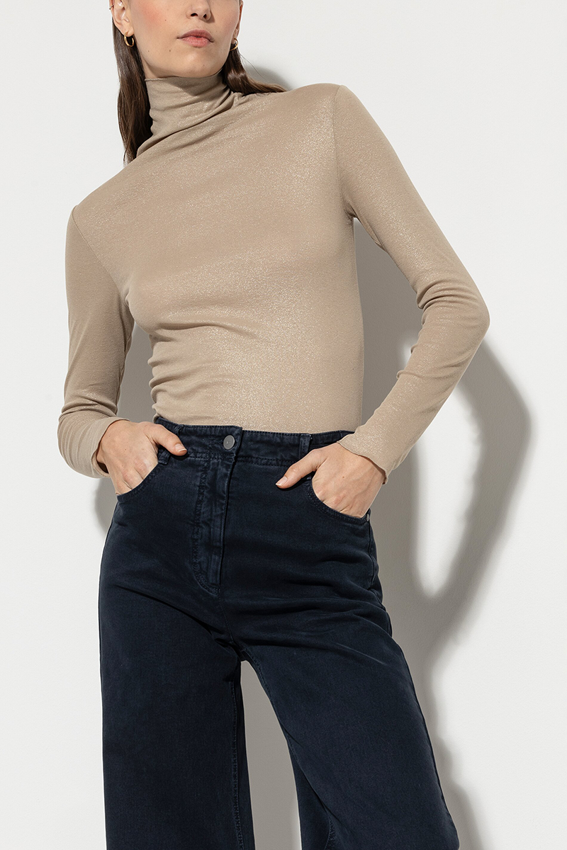 LUISA CERANO Glitter-Rollkragenshirt von LUISA CERANO Große Rabatte