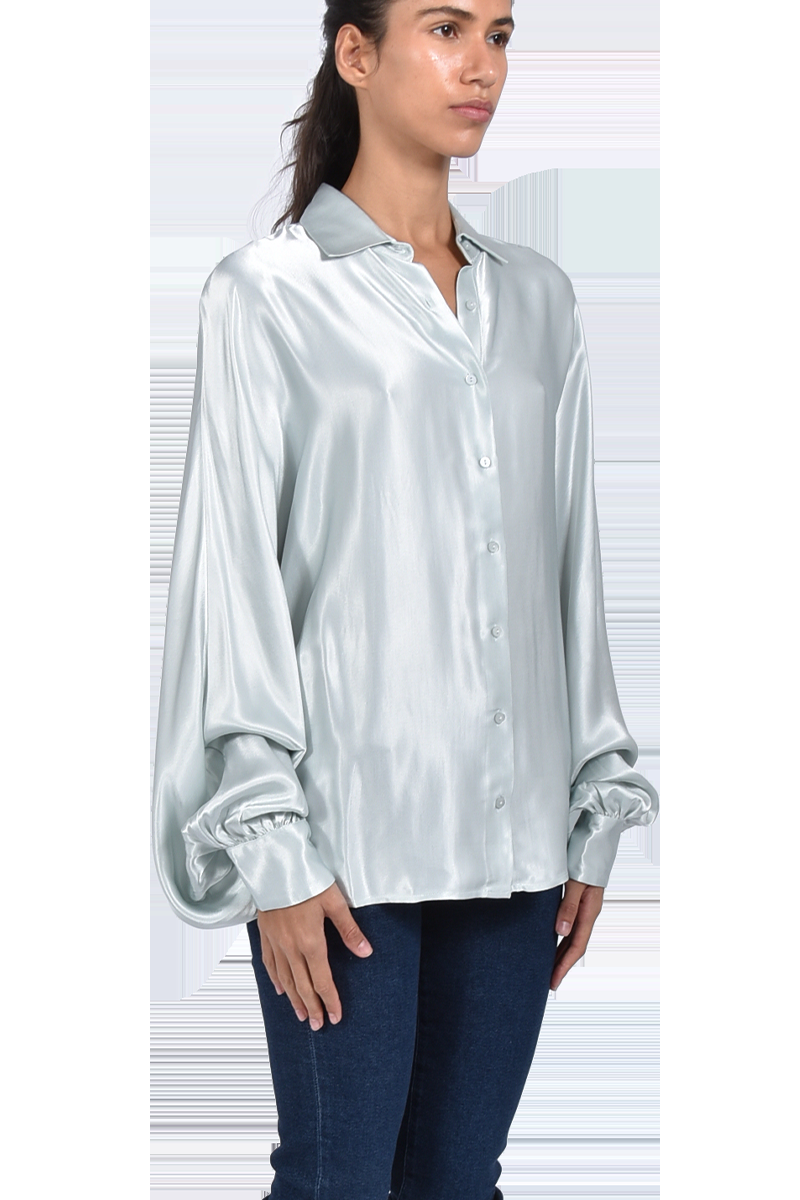 SOSUE Bluse "Antonia-Slim" glänzend mit Fledermausärmeln von SOSUE, Kostenlose Rückgabe