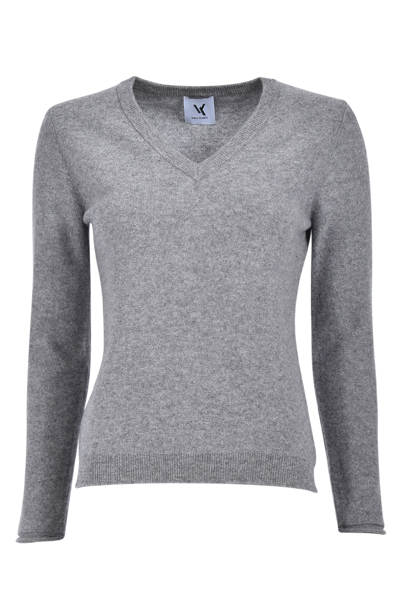VAN KUKIL V-Ausschnittpullover "Demeter" aus 100% Kaschmir von VAN KUKIL Fabrikladen