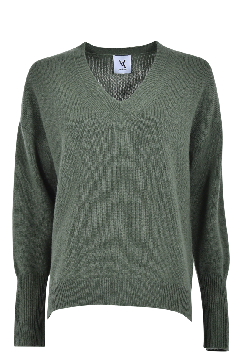 VAN KUKIL V-Ausschnittpullover "Paisley" aus 100% Kaschmir von VAN KUKIL 50% Rabatt für begrenzte Zeit