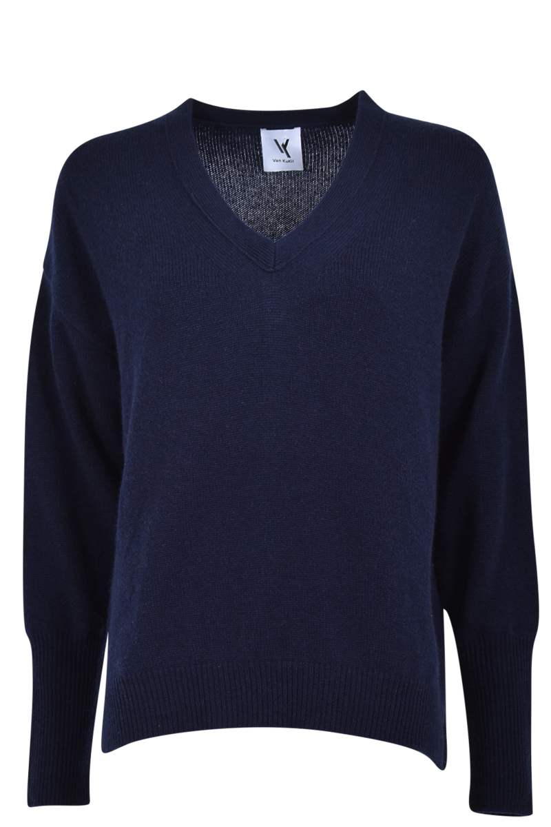 VAN KUKIL V-Ausschnittpullover "Paisley" aus 100% Kaschmir von VAN KUKIL Rabatte dieses Monats