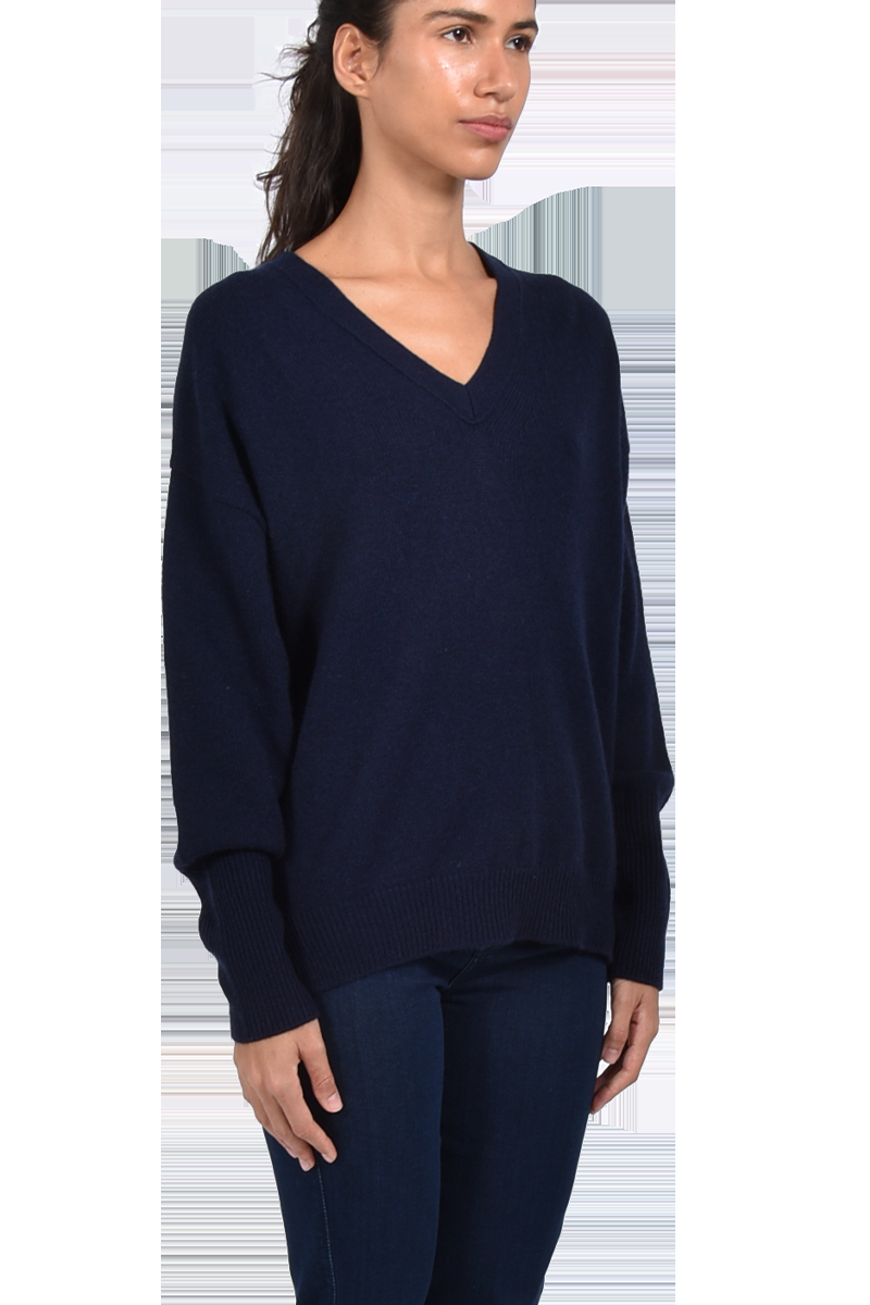 VAN KUKIL V-Ausschnittpullover "Paisley" aus 100% Kaschmir von VAN KUKIL Rabatte dieses Monats
