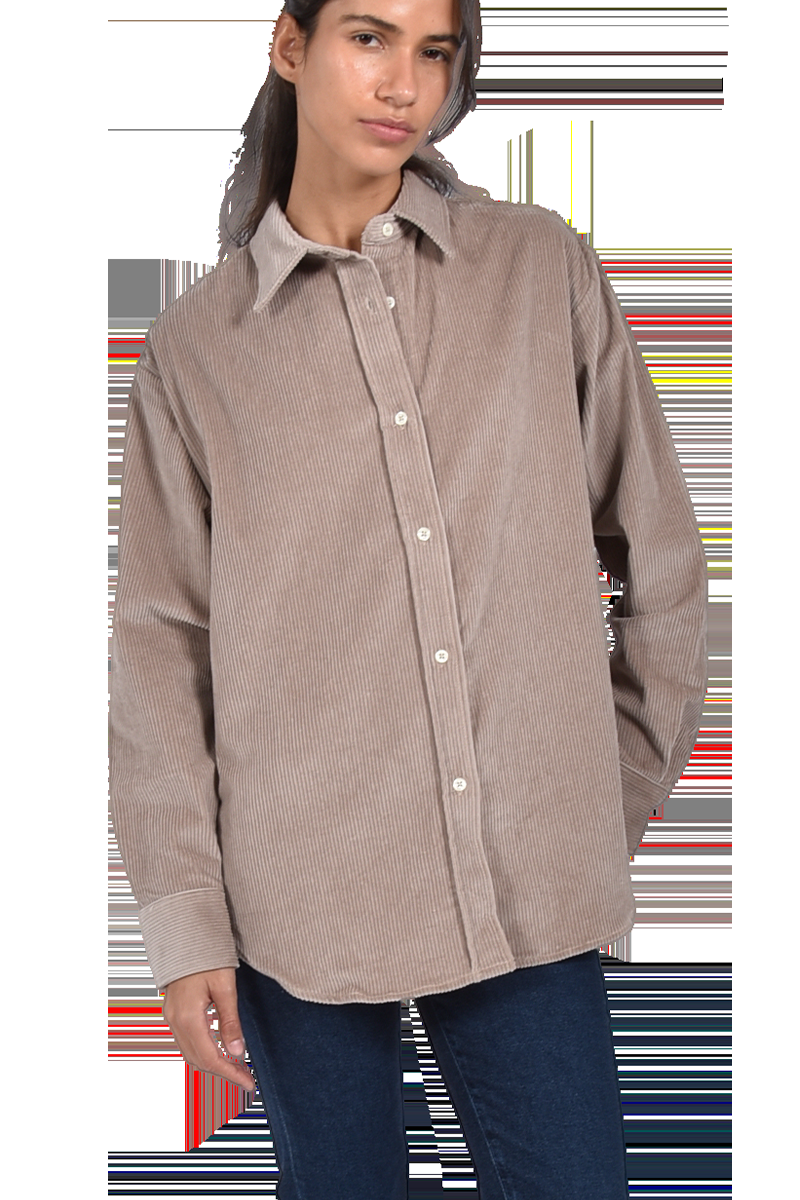 STEEN Oversized Cordhemd mit abgerundetem Saum Auslauf