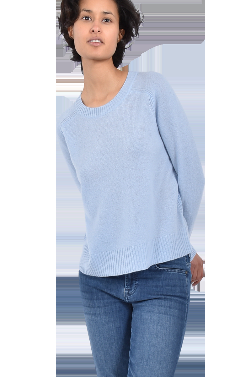 360° Sweater Cashmere-Pullover "Taylor" von 360° SWEATER | Bleu | M | 2100001568573 Schlussverkauf