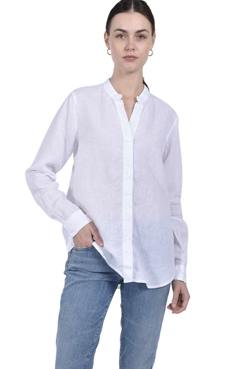 INSIEME Oversized Leinenhemd mit Stehkragen von INSIEME Tägliche Deals