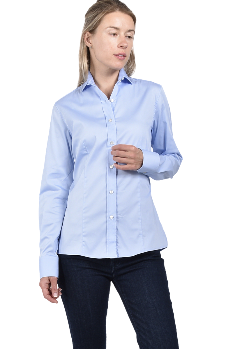 Soluzione Baumwollbluse mit Abnähern von SOLUZIONE Letzter Tag