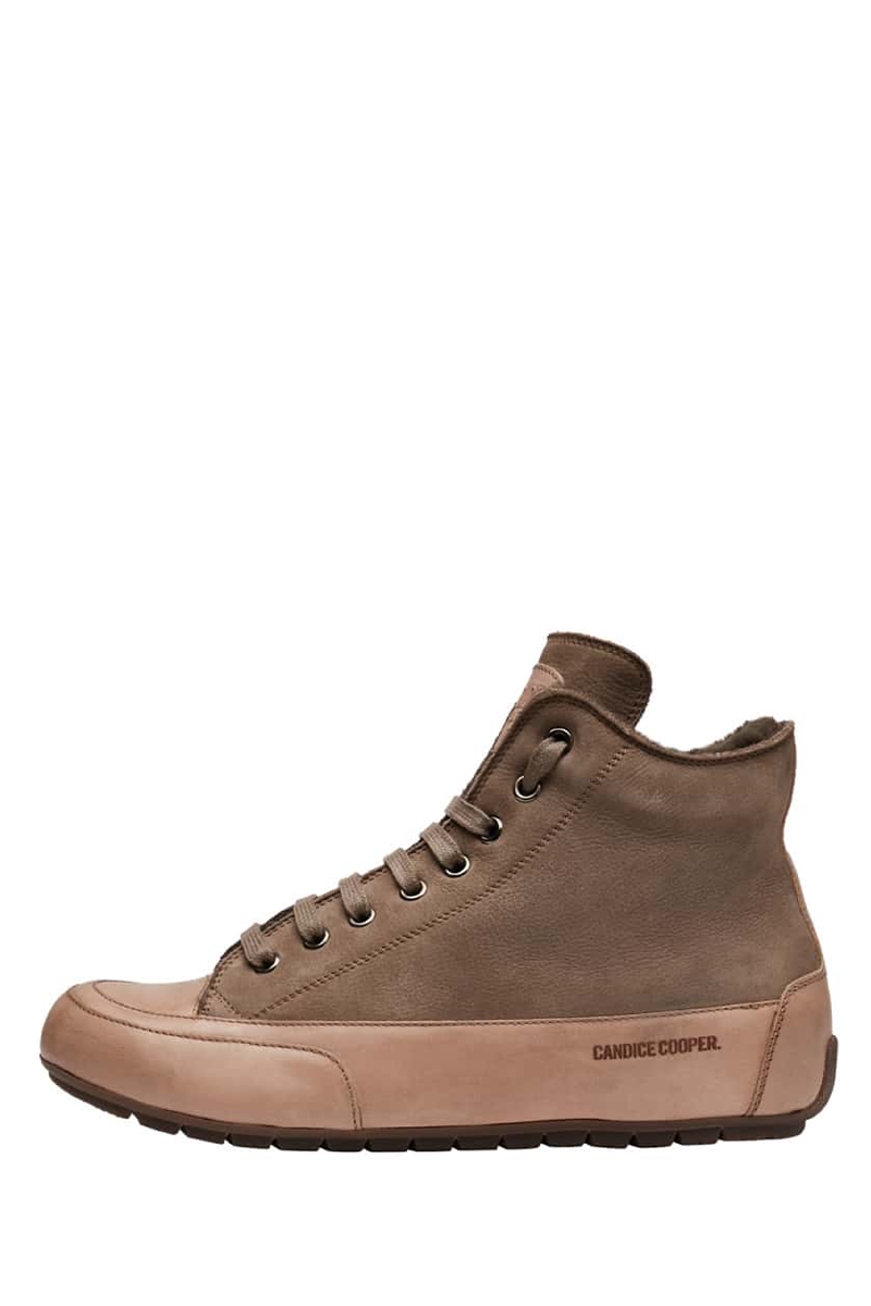 Candice Cooper Halbhoher Lederschuh mit Felleinsatz von CANDICE COOPER Blitzverkäufe